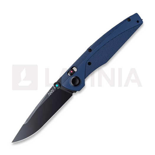 Navaja ANV Knives A100 BB - DLC Black Elmax - GRN, azul