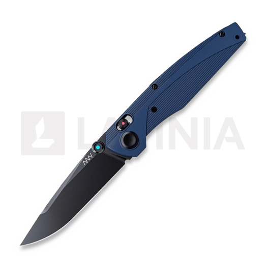 Nóż składany ANV Knives A100 BB - DLC Black Elmax - GRN, niebieska
