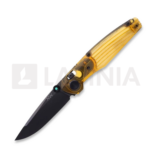 Nóż składany ANV Knives A100 BB - DLC Black Elmax - Ultem, natural