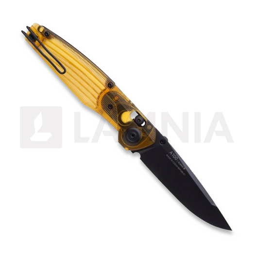 ANV Knives A100 BB - DLC Black Elmax - Ultem kääntöveitsi, natural