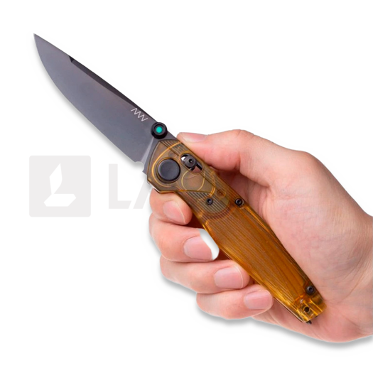 ANV Knives A100 BB - DLC Black Elmax - Ultem sulankstomas peilis, natural