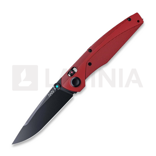 Zavírací nůž ANV Knives A100 BB - DLC Black Sleipner - GRN, červená