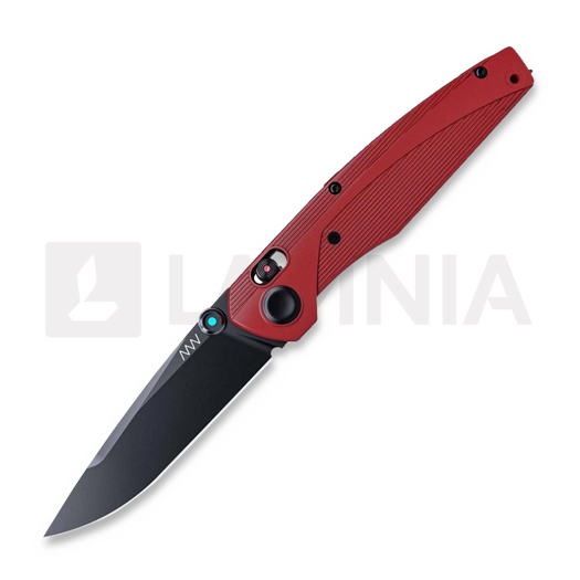 Nóż składany ANV Knives A100 BB - DLC Black Sleipner - GRN, czerwona