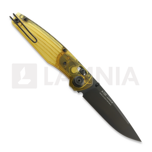 ANV Knives A100 BB - DLC Black Sleipner - Ultem sulankstomas peilis, natural