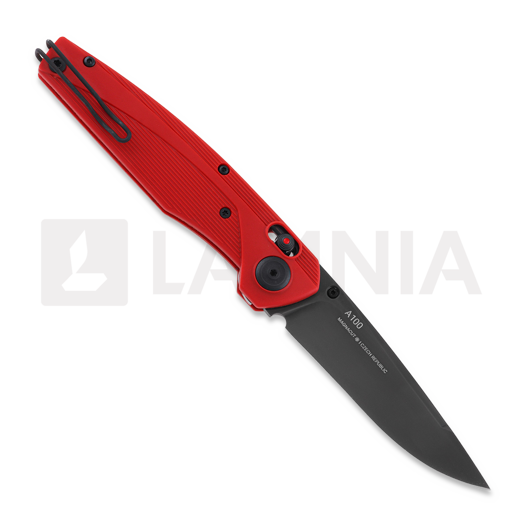 ANV Knives A100 Magnacut sulankstomas peilis, GRN Red
