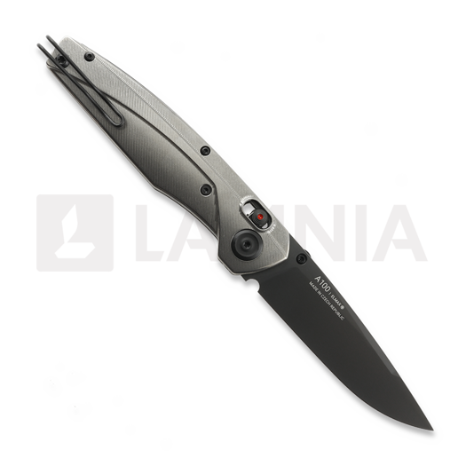 ANV Knives A100 TI - DLC Black Elmax - Titanium sulankstomas peilis