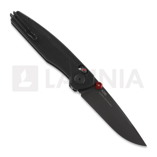 Складной нож ANV Knives A200 BB - DLC Black Sleipner - G10, чёрный