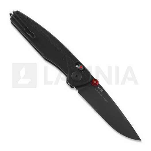 Nóż składany ANV Knives A200 BB - DLC Black Sleipner - G10, czarny