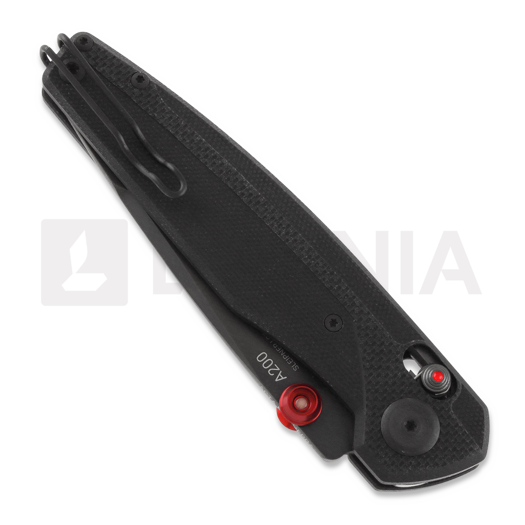Nóż składany ANV Knives A200 BB - DLC Black Sleipner - G10, czarny
