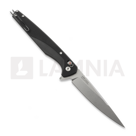 Складний ніж ANV Knives A300 Flipper - Stonewash - G10, чорний