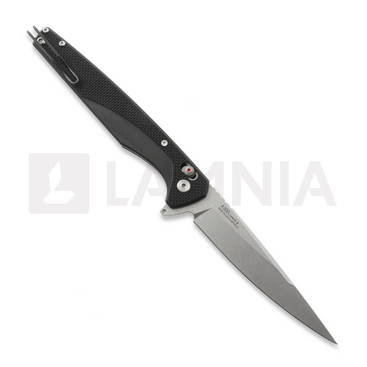 Сгъваем нож ANV Knives A300 Flipper - Stonewash - G10, черен