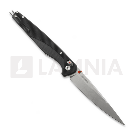 Складний ніж ANV Knives A300 Thumb Stud - Stonewash - G10, чорний