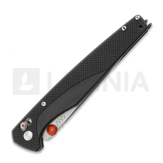 Складний ніж ANV Knives A300 Thumb Stud - Stonewash - G10, чорний