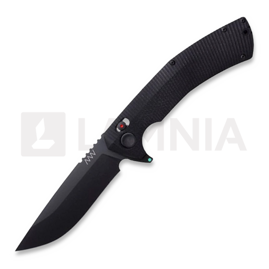 Складной нож ANV Knives A400 BB - DLC Black Sleipner - G10, чёрный