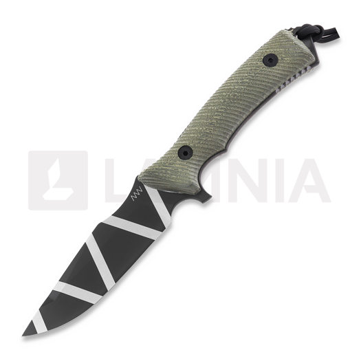 ANV Knives M311 Spelter - Elmax DLC Camo - Micarta Olive סכין, Black Kydex