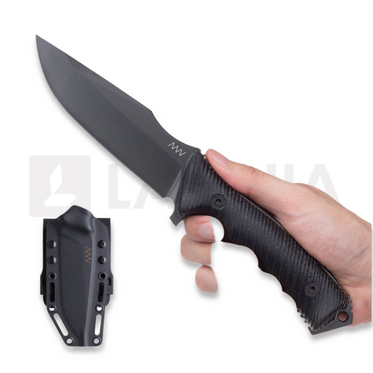 Nuga ANV Knives M311 Spelter - Elmax DLC - Micarta Black, Black Kydex