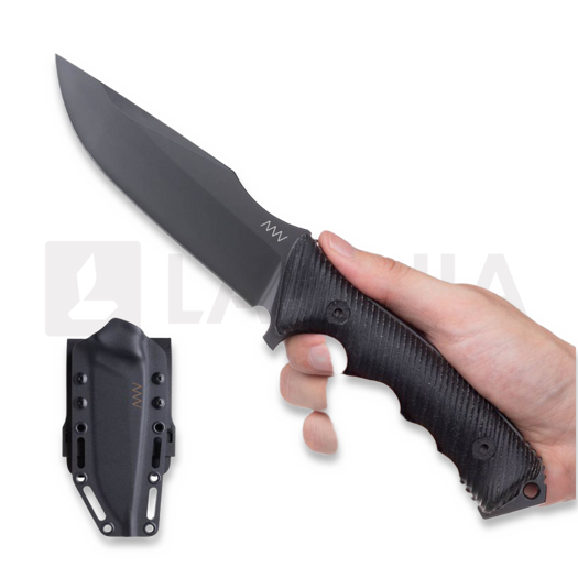 ANV Knives M311 Spelter - Elmax DLC - Micarta Black Messer, Black Kydex
