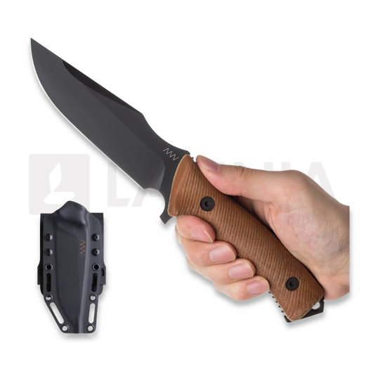 ANV Knives M311 Spelter - Elmax DLC - Micarta Coyote kniv, Black Kydex
