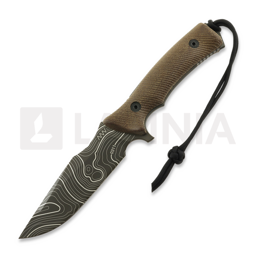 ANV Knives M311 Spelter - Elmax DLC Topo - Micarta Coyote סכין, Black Kydex