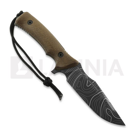 ANV Knives M311 Spelter - Elmax DLC Topo - Micarta Coyote veitsi, Black Kydex