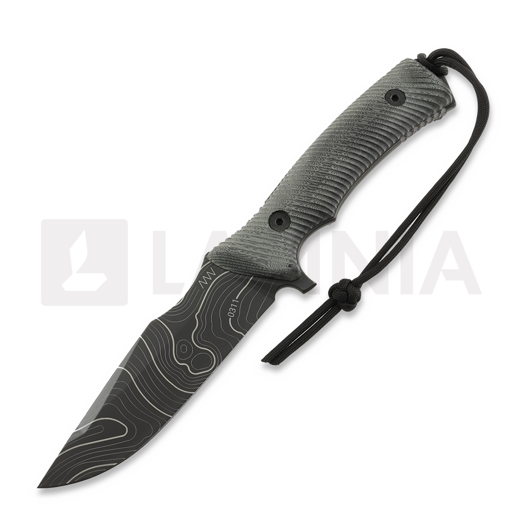 Couteau ANV Knives M311 Spelter NC - Elmax DLC Topo - Micarta Black