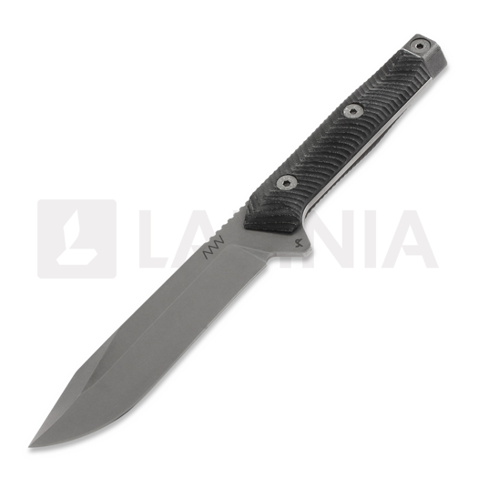 Nóż ANV Knives M73 Kontos - Sleipner Stonewash - Micarta, czarny
