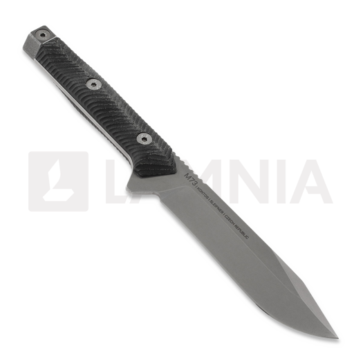ANV Knives M73 Kontos - Sleipner Stonewash - Micarta veitsi, musta