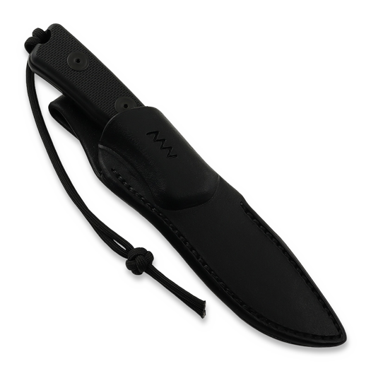 ANV Knives P200 OV - Sleipner Cerakote - G10 Black kniv, Leather