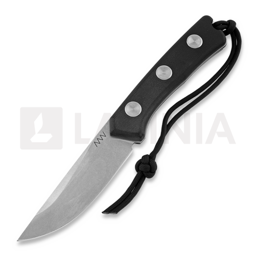 ANV Knives P200 OV - Sleipner Stonewash - G10 Black knife, Leather