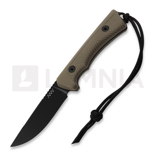 ANV Knives P200 - Sleipner Cerakote Black - GRNPU knife, coyote