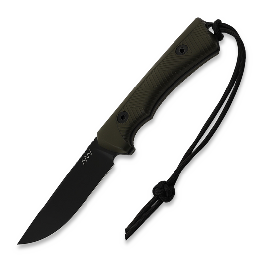 Coltello ANV Knives P200 - Sleipner Cerakote Black - GRNPU, verde