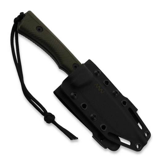 ANV Knives P200 - Sleipner Cerakote Black - GRNPU kniv, olivengr&oslash;nn