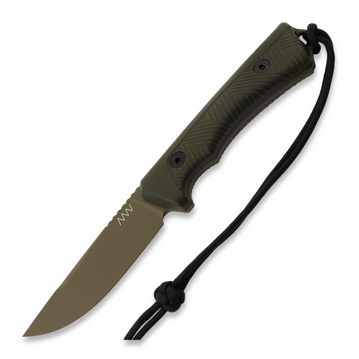 Nóż ANV Knives P200 - Sleipner Cerakote Coyote - GRNPU, oliwkowa