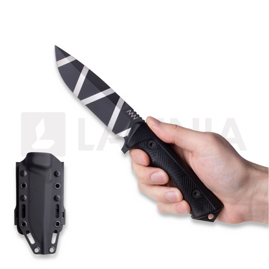 Nôž ANV Knives P250 - Sleipner Ceracote B/Camo - GRNPU, musta