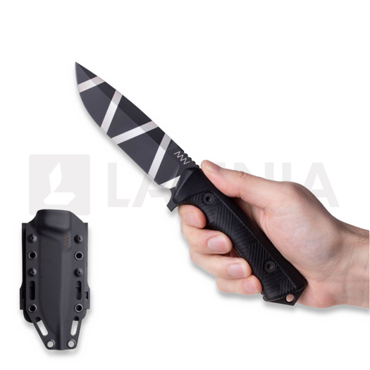 Faca ANV Knives P250 - Sleipner Ceracote B/Camo - GRNPU, musta