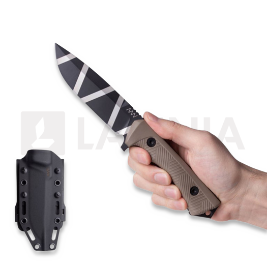 Cuchillo ANV Knives P250 - Sleipner Ceracote BC - GRNPU, coyote