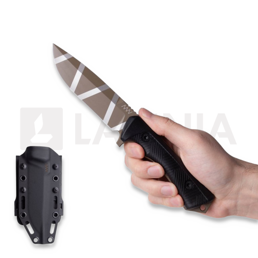 ANV Knives P250 - Sleipner Ceracote C/Camo - GRNPU veitsi, musta