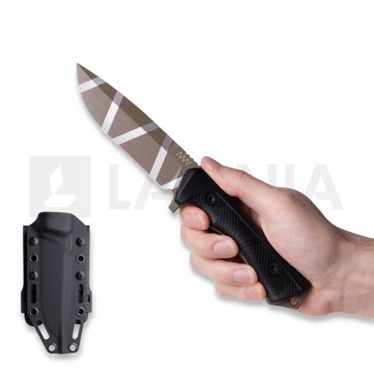 Nôž ANV Knives P250 - Sleipner Ceracote C/Camo - GRNPU, čierna