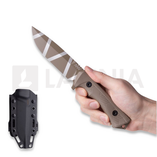 ANV Knives P250 - Sleipner Ceracote C/Camo - GRNPU knife, coyote