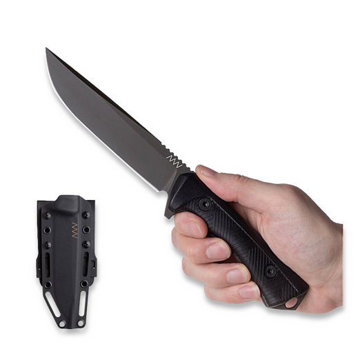 Nóż ANV Knives P300 - Sleipner Cerakote Olive - GRNPU, czarny