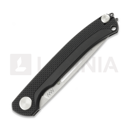 ANV Knives S100 - Stonewash - G10 sulankstomas peilis, juoda