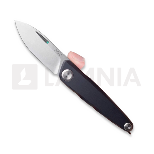 ANV Knives Z050 BB - Sleipner Stonewash - Dural 접이식 나이프, 검정