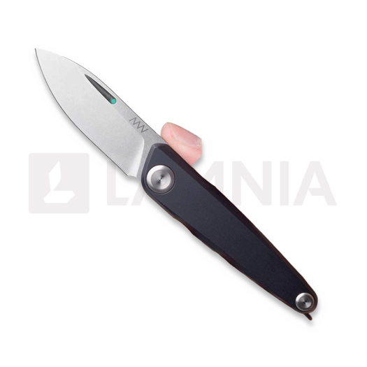 Navalha ANV Knives Z050 BB - Sleipner Stonewash - Dural, preto