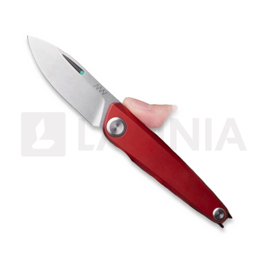 ANV Knives Z050 BB - Sleipner Stonewash - Dural kääntöveitsi, punainen