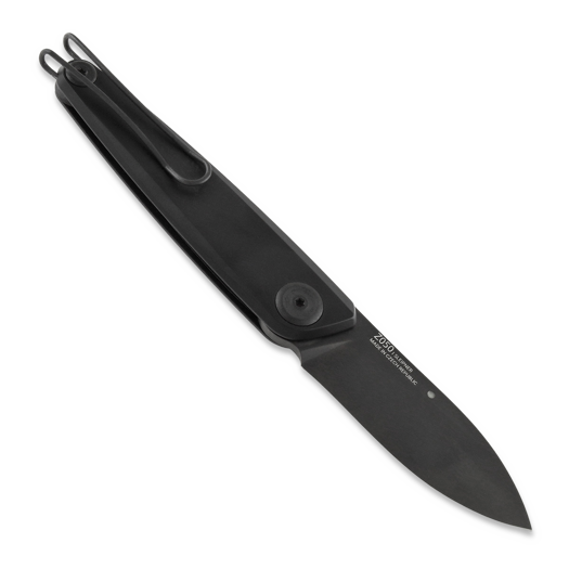 ANV Knives Z050 Plain edge sulankstomas peilis, DLC, juoda