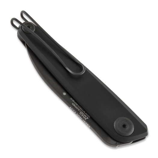 ANV Knives Z050 Plain edge sulankstomas peilis, DLC, juoda