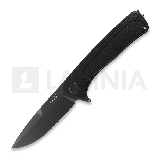 ANV Knives Z100 BB Plain edge DLC 折り畳みナイフ, GRN, 黒
