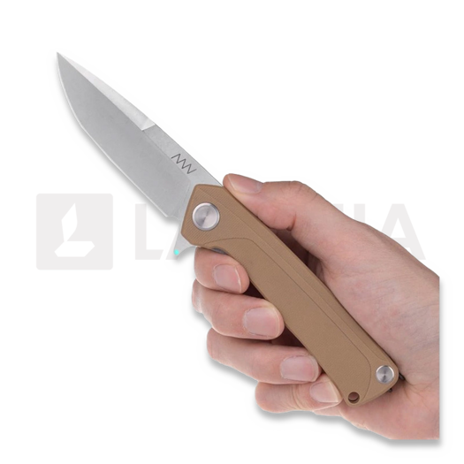 ANV Knives Z100 BB - Sleipner Stonewash - G10 סכין מתקפלת, coyote