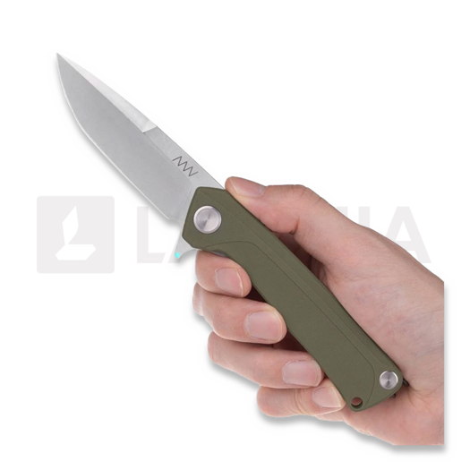 Saliekams nazis ANV Knives Z100 BB - Sleipner Stonewash - G10, zaļš