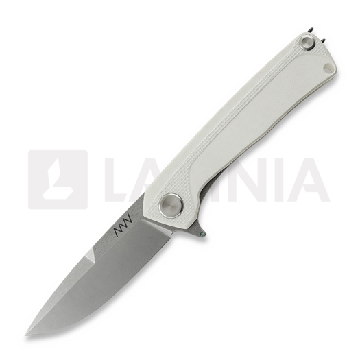 ANV Knives Z100 BB - Sleipner Stonewash - G10 kääntöveitsi, valkoinen